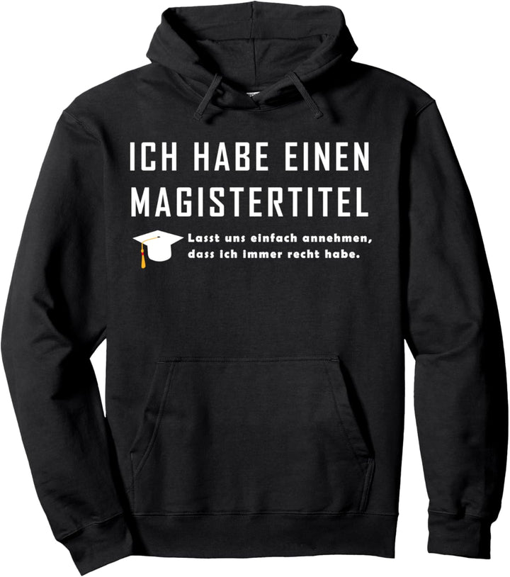 Bestandener Magister Spruch Witziges Geschenk Absolvent Pullover Hoodie