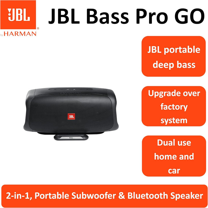 JBL BASSPRO Go - 2 in 1: Aktiv Subwoofer Auto und 200 Watt Bluetooth Party Lautsprecher in einem - E