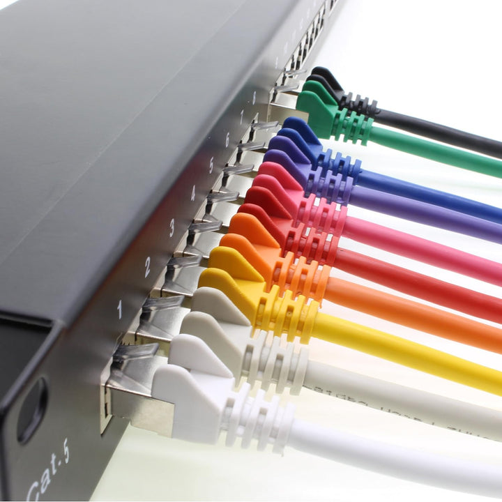 1aTTack CAT5 FTP Netzwerk Patch Kabel mit 2 x RJ45 Stecker Set (10 Farben, 10 Stück) 10m 10m 10 Farb