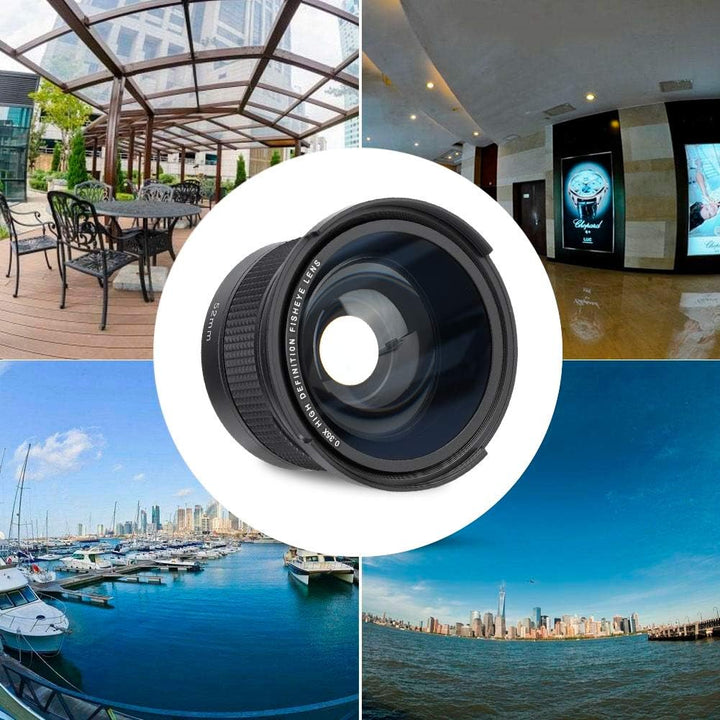 52 Mm Universal-Weitwinkel-Fisheye-Objektiv, 0,35-faches Weitwinkelobjektiv für Spiegelreflexkameras