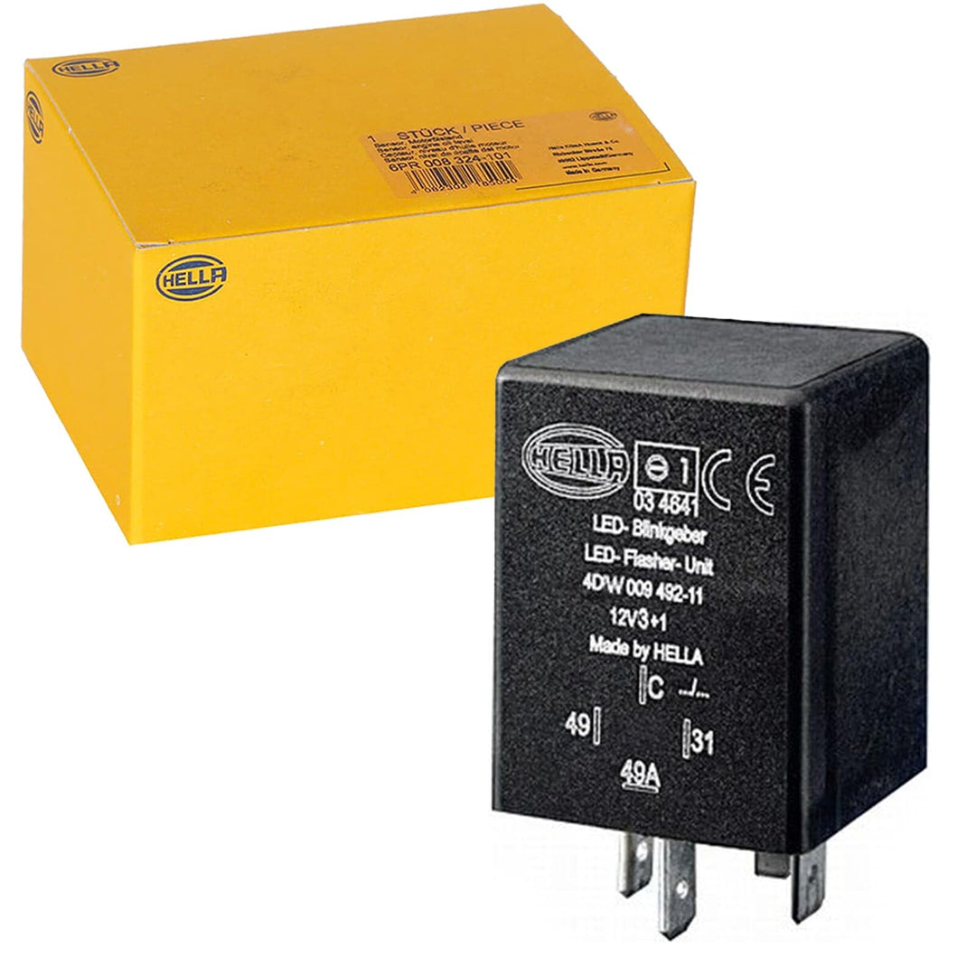 HELLA - Blinkgeber - 12V - 4-polig - gesteckt - LED - mit Halter - 4DW 009 492-111