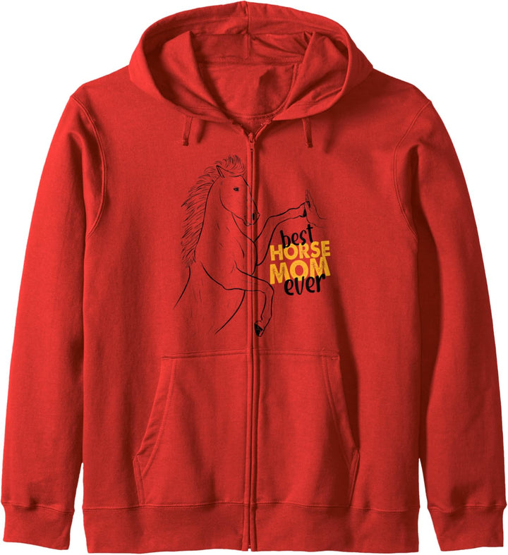 Best Horse Mom Ever Pferde Pulli Pferde Damen Kapuzenjacke