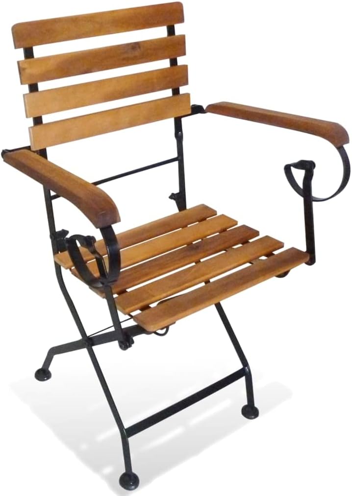 vidaXL 2X Akazienholz Massiv Gartenstuhl Klappbar Gartenstühle Klappstühle Klappstuhl Stuhl Stühle B