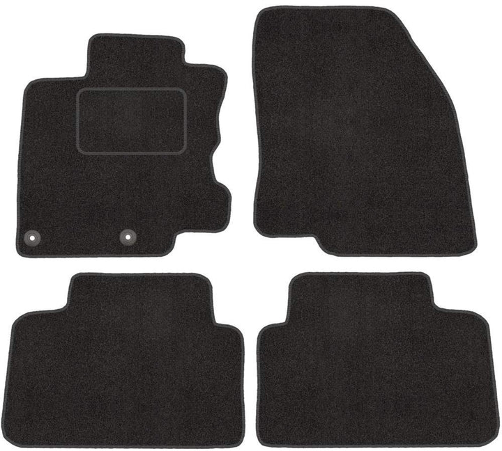 Fussmatten mit Clips 4er Set für Nissan Qashqai 2 II ab 2013 J11 Velours Automatten Vorne, Hinten +