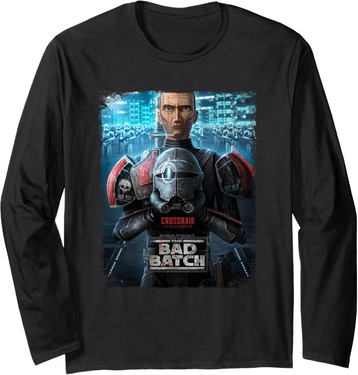 Star Wars The Bad Batch Crosshair Character Poster Langarmshirt