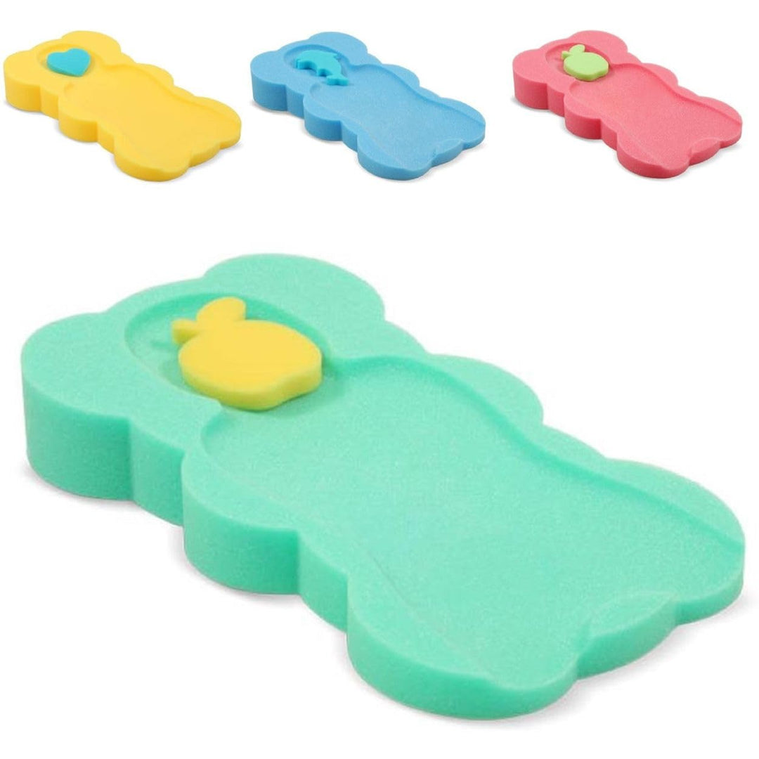 Lorelli Baby Badewanneneinlage, weich, 2 Schwämme, mit verschiedenen Motiven grün, grün