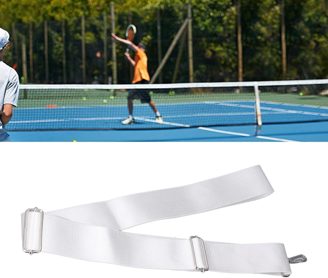 Srliya Höhenverstellbarer Tennisnetz-Mittelgurt mit Edelstahlschnalle, Tragbar und Einfach Auszutaus