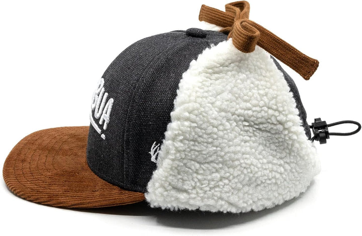 Du Hirsch Bayerisches Winter Cap Kinder Lausbua Dunkelgrau Canvas S Grau, S Grau