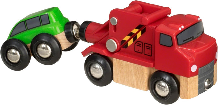 BRIO World 33204 Parkhaus, Strassen &amp; Schienen – Eisenbahnzubehör Holzeisenbahn – Empfohlen für Kind