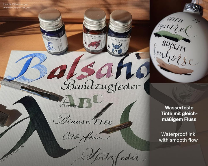 Octopus Write and Draw Ink Set MOUNTAIN, wasserfeste Tinte zum Schreiben und Zeichnen, Kalligraphiet