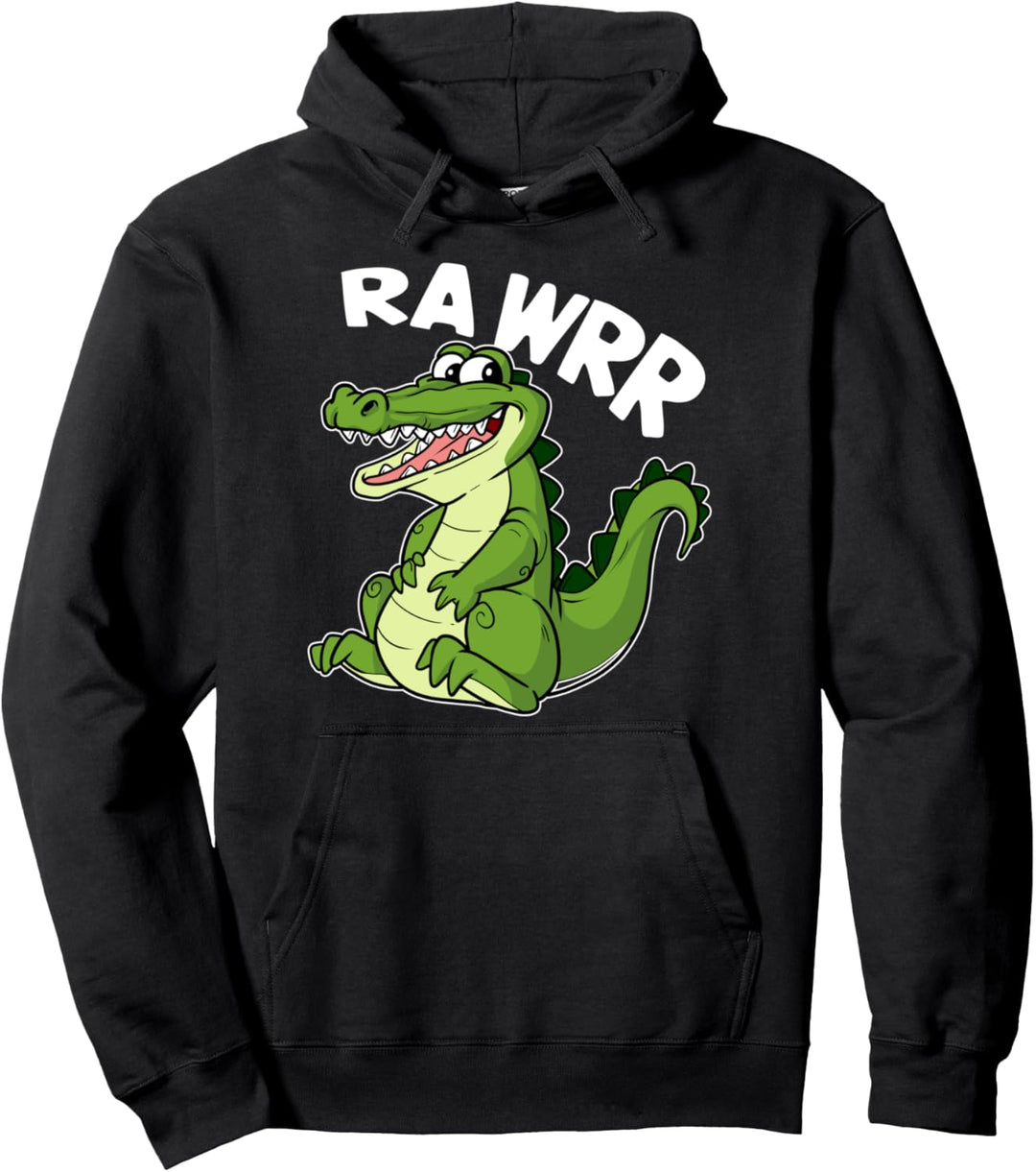 Niedliches Krokodil Brüllt-Alligator-Croc-Reptil Krokodil Pullover Hoodie