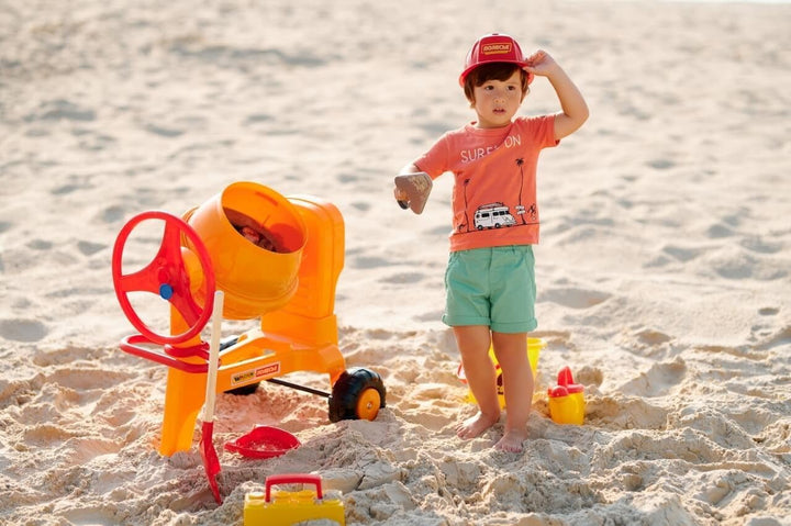 Wader Quality Toys Mischmaschine mit Baustellenset 8-TLG. (im Karton)