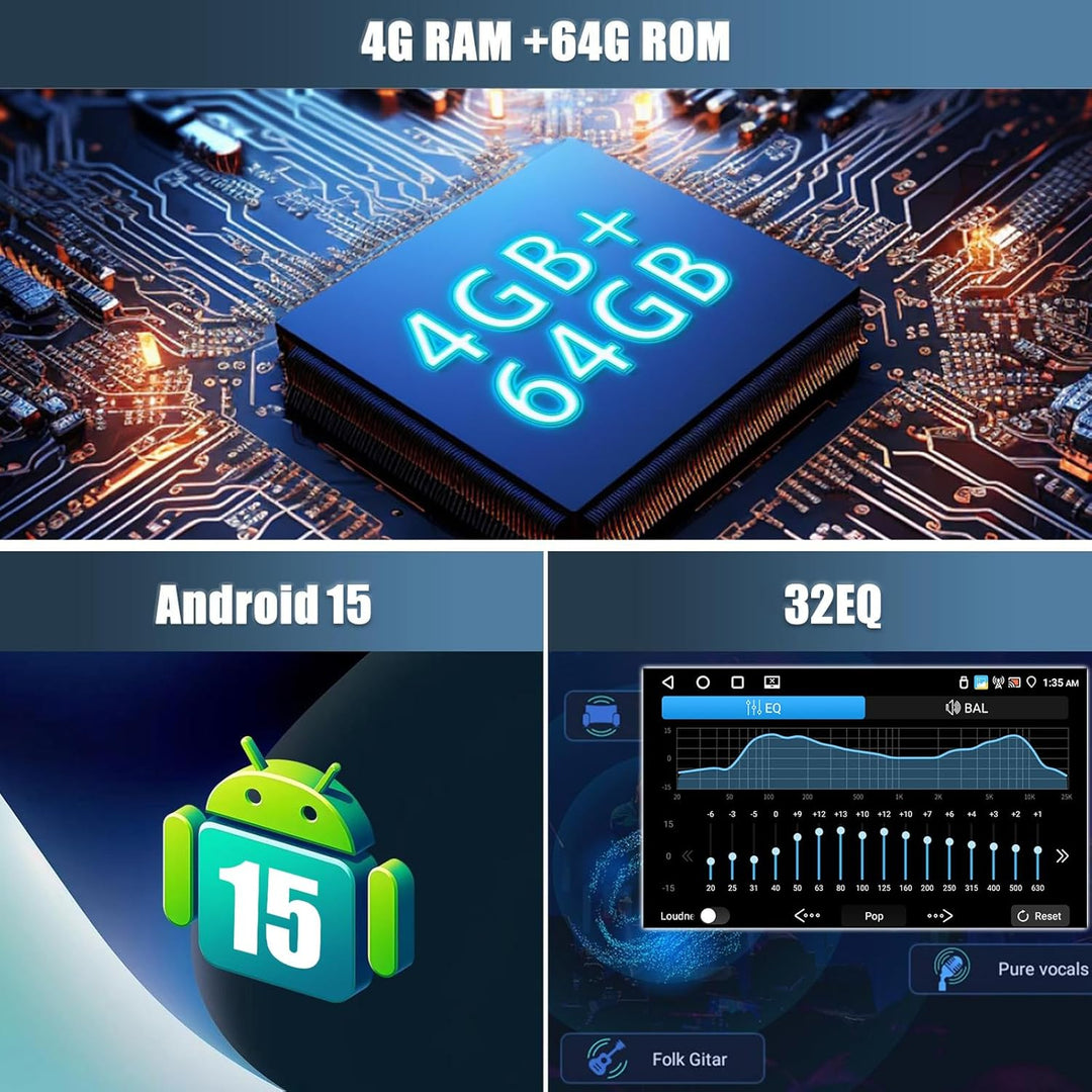 4+64G Android 15 CAMECHO 10 Zoll Autoradio für Mercedes Benz Vito 3 W447 (2014-2020) mit Wireless Ca