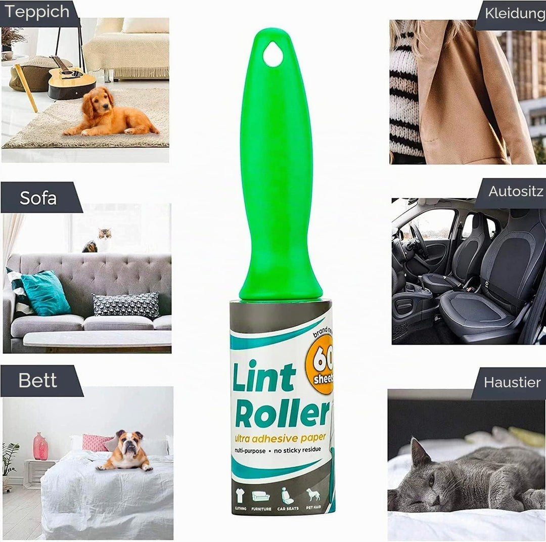 DecorRack Fusselroller Set (180 Blatt) – Extra Starke Fusselrolle für Tierhaare & Kleidung – Tierhaa