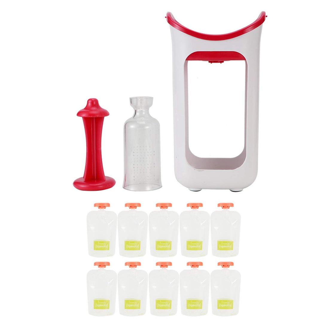 Nivvity Squeeze Station, Squeeze Station Press Store System Tragbare Kinder Obstpüree Squeezer Leben