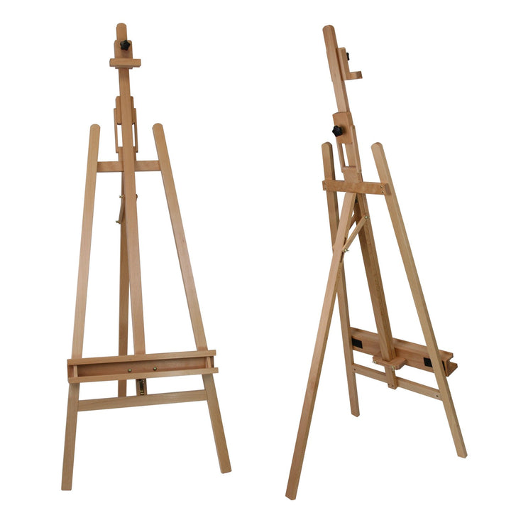 Paintersisters Akademie Staffelei Elba, 66x230 cm klappbare Sitz- und Standstaffelei für Keilrahmen