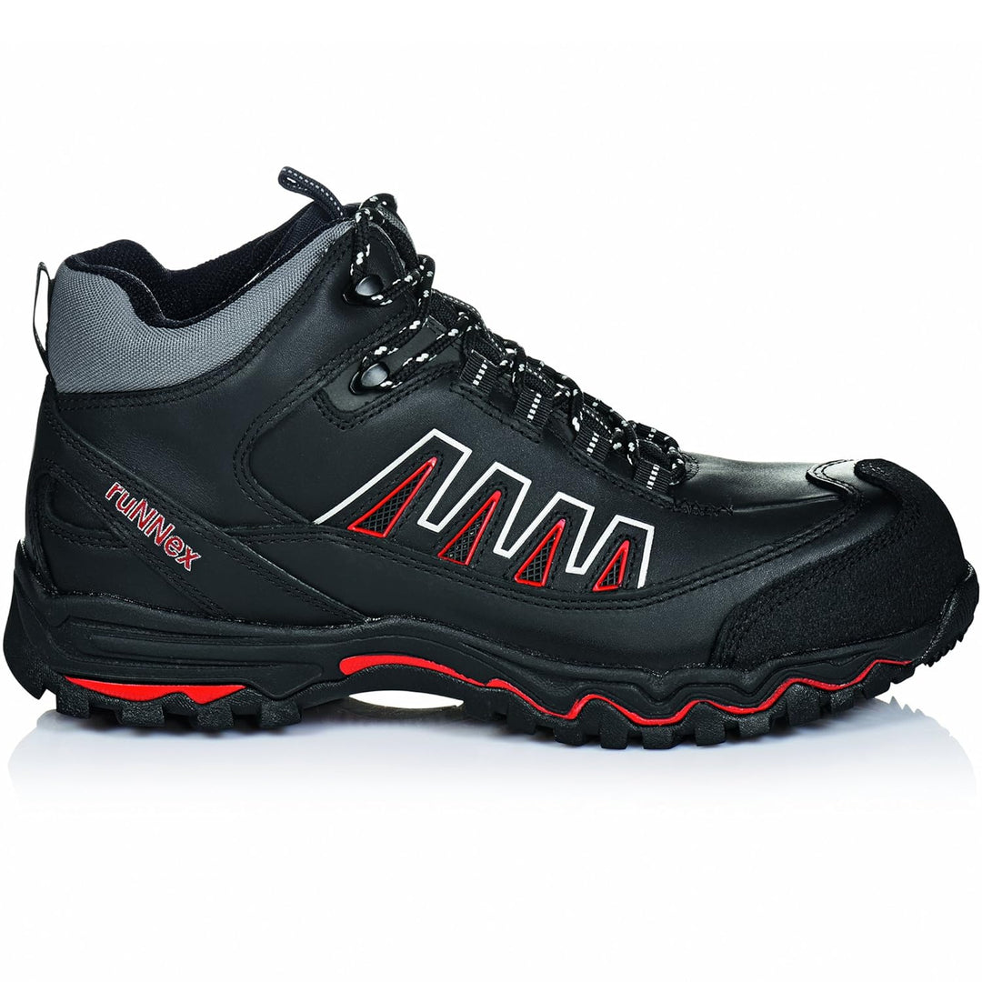 ruNNex Sicherheitshochschuhe LightStar leichte Schnürstiefel Grösse 42, schwarz, 5321 42 EU, 42 EU