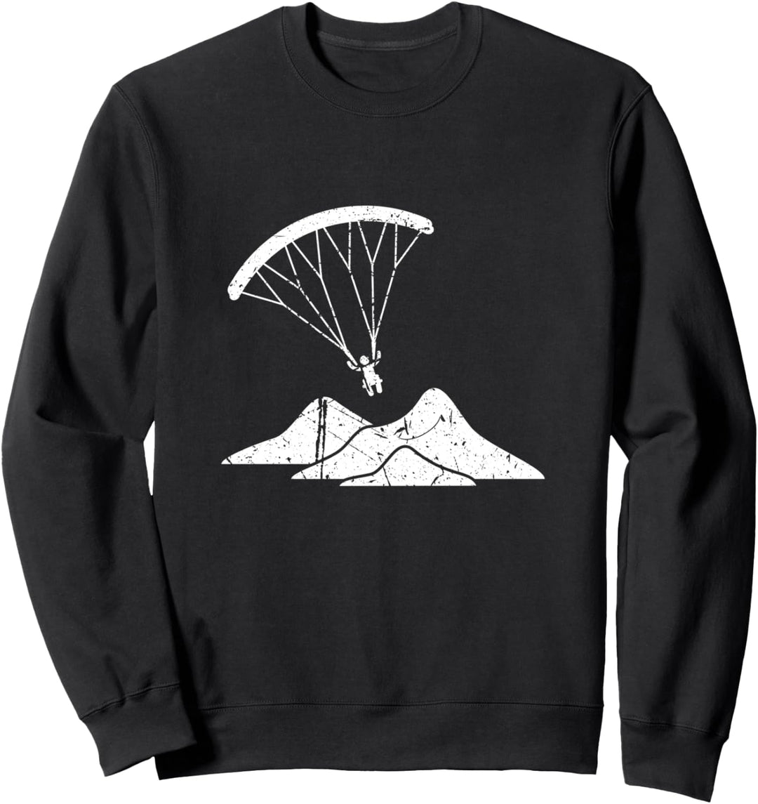 Lustiges Fallschirmspringen Fallschirmspringen Silhouette Sweatshirt