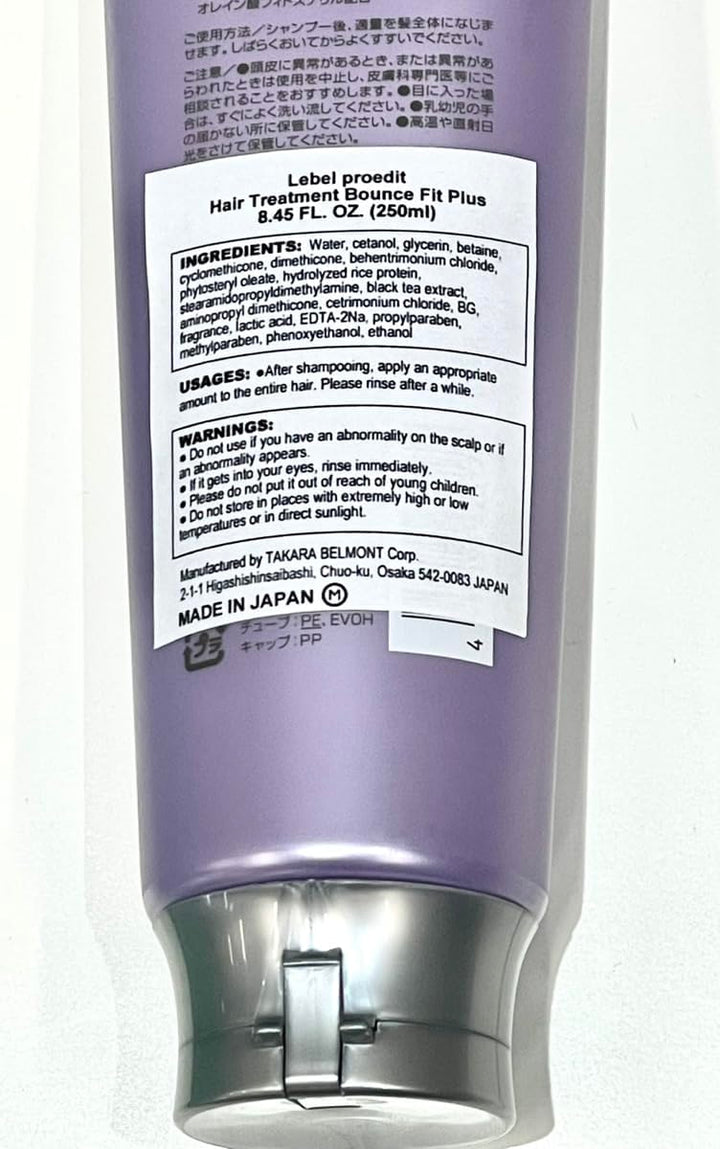 Lebel Cosmetics ProEdit Home Charge Treatment Bounce Fit Plus - 250ml by ProEdit Home Charge