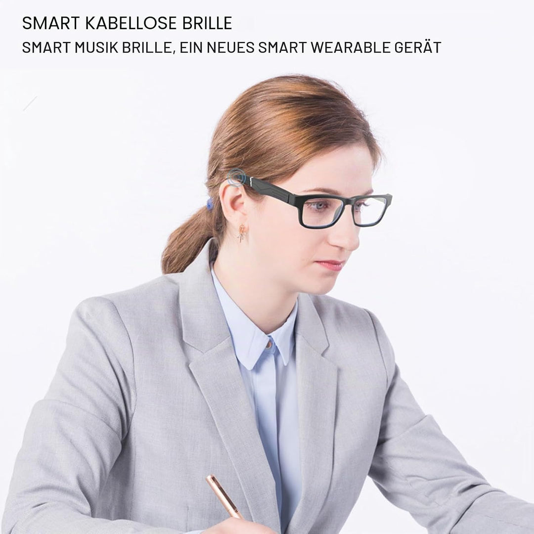Bluetooth-Sonnenbrille, V5.0-Smart-Brille mit Offenem Ohr, Musik und Anrufe Hören, Sport-Audiobrille