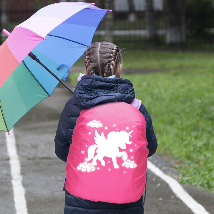 MONCAP 2 Stück Regenschutz Rucksack Regenhülle Schulranzen Regenschutz wasserdichte Regenüberzug mit