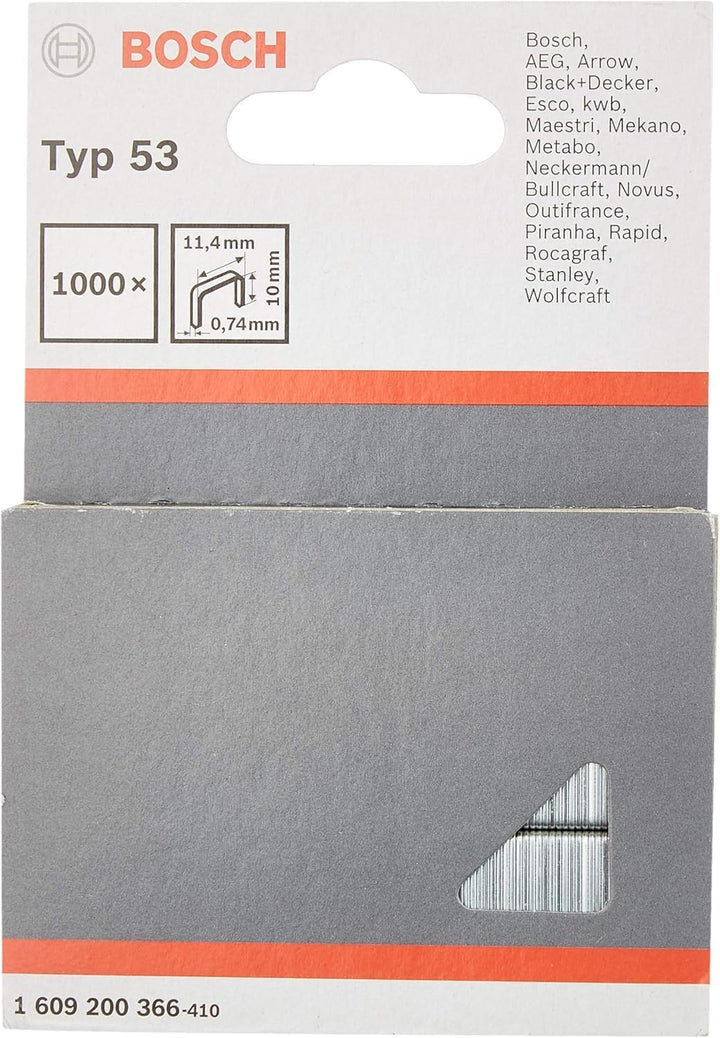 Bosch Professional Handtacker HT 14 (Holz, Klammertyp 53) &amp; Feindrahtklammer Typ 53 (für Textilien,