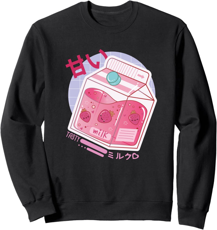 Kanji Otaku I Japanische Erdbeer Milch I Kawaii Sweatshirt