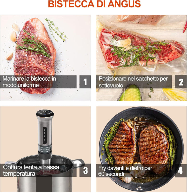 Sous Vide Roner für Küche mit niedriger Temperatur, Slow Cooker KitchenBoss Professioneller Thermokr