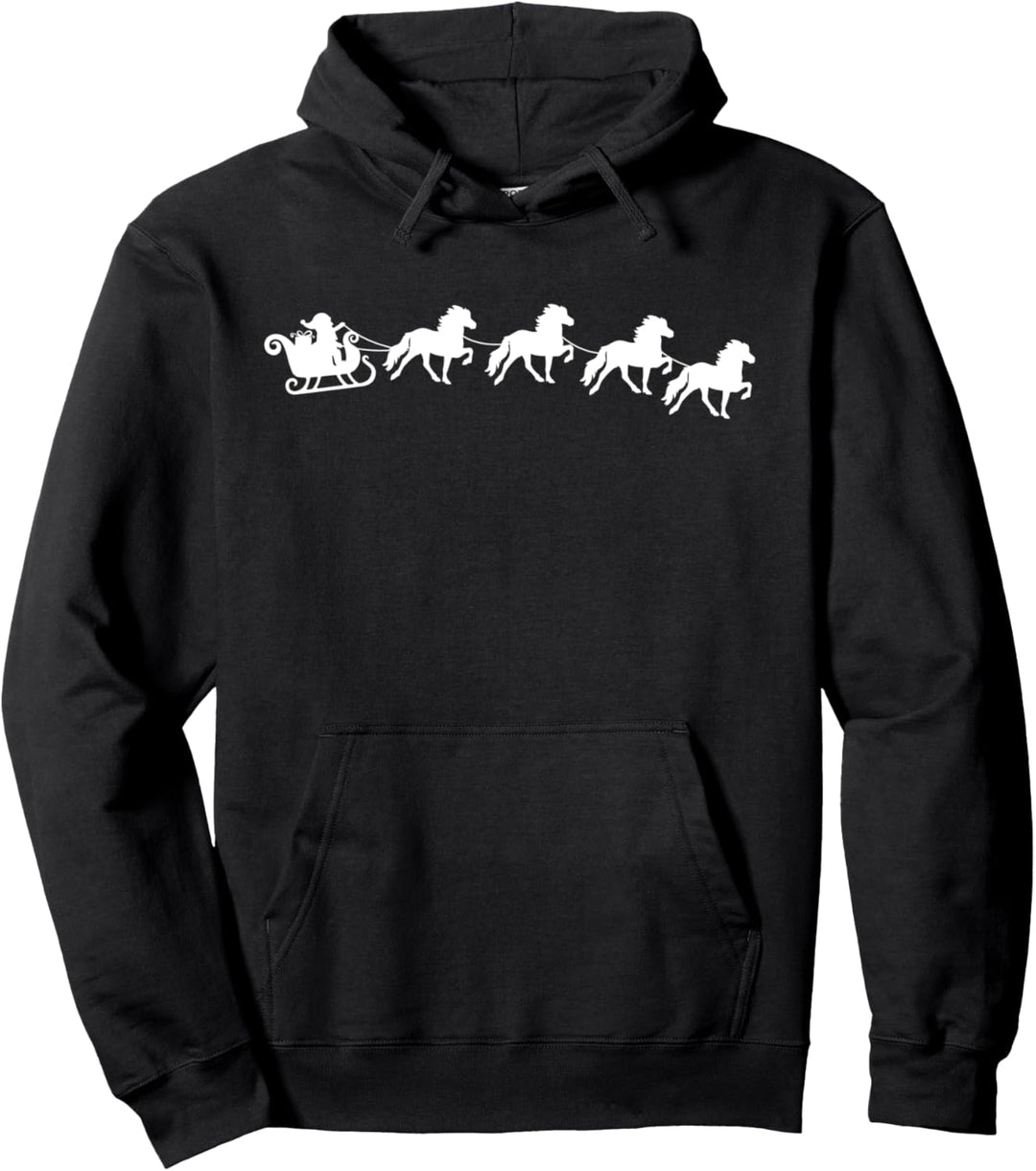 Lustige Islandpferd Isländer Designs Weihnachten Schlitten Pullover Hoodie