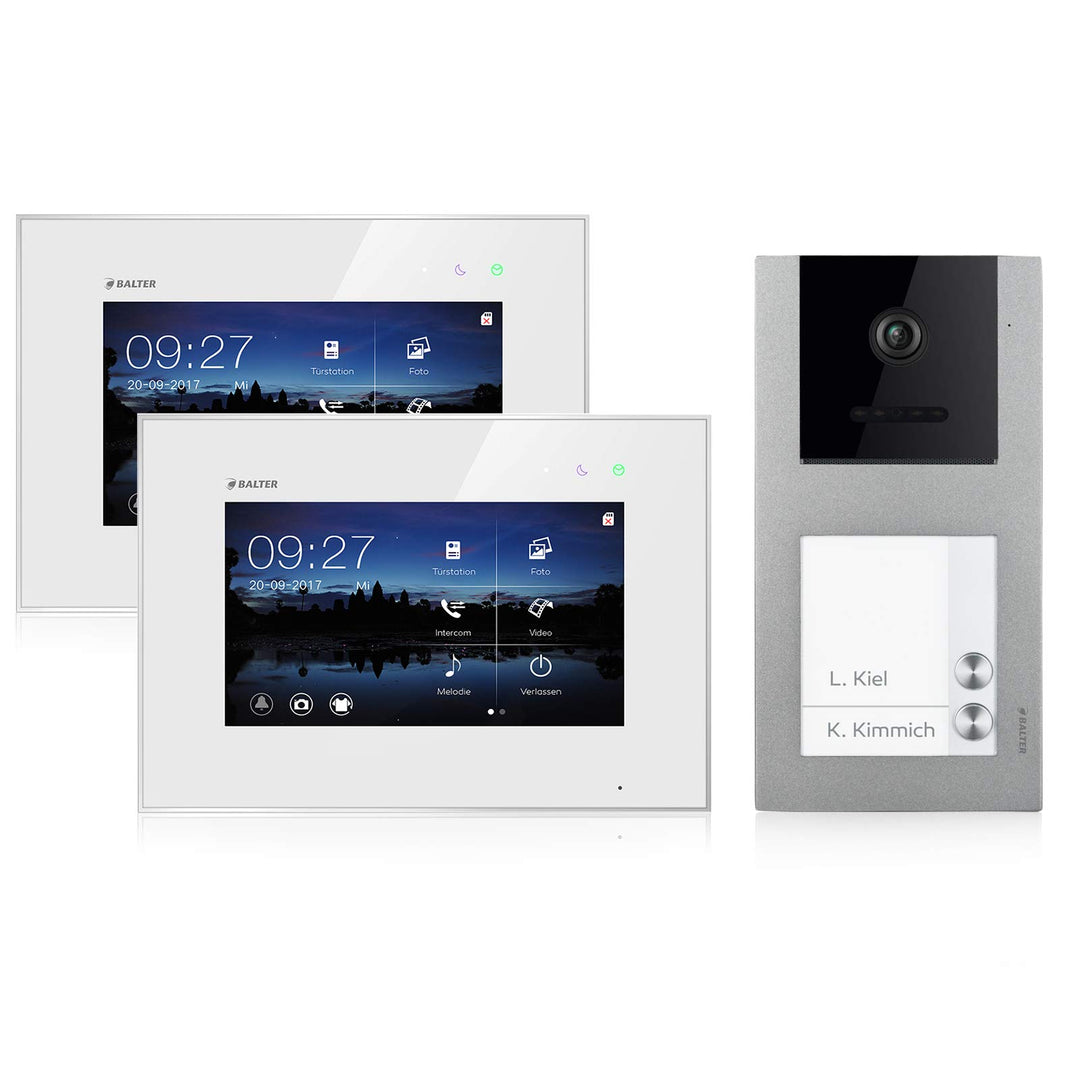 Balter EVO Video Türsprechanlage ? Touchscreen 7 Zoll Monitor ? Smartphone App ? 2-Draht Bus ? Aufpu