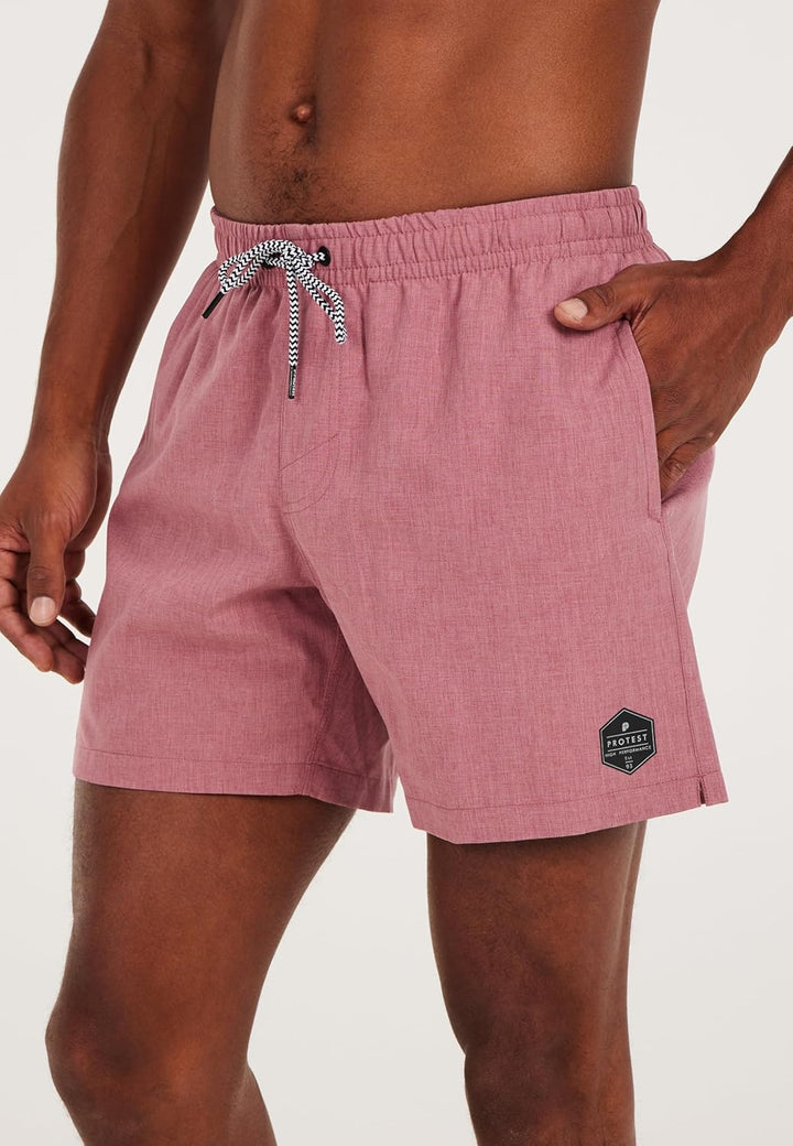Protest Herren Badeshorts Davey S Deco Pink, S Deco Pink