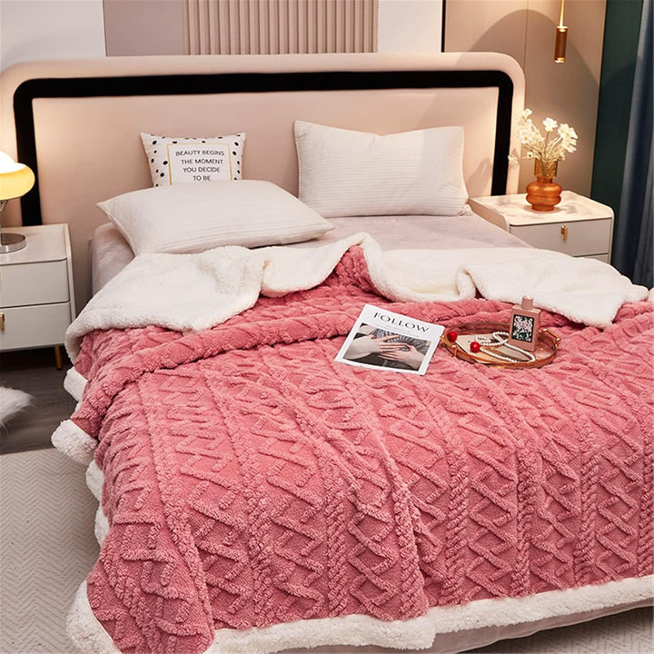 Hayisugal Flauschige Sherpa Kuscheldecke - hochwertige Schafdecke, super weiche Fleecedecke als Sofa