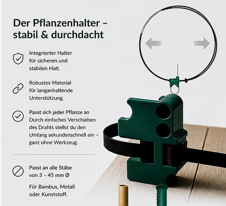Pflanzenstütze für grosse Stauden wie Hortensien & Pfingstrosen | 20x Staudenhalter L Ø 40–75 cm – V