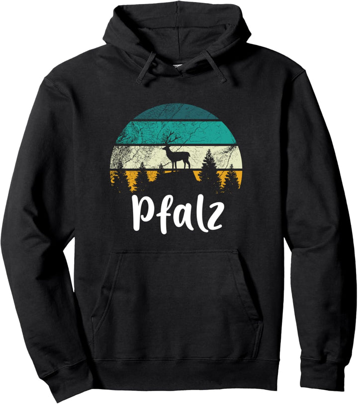 Pfalz Retro Hirsch Heimat Souvenir Pfalz Pfälzer Pullover Hoodie