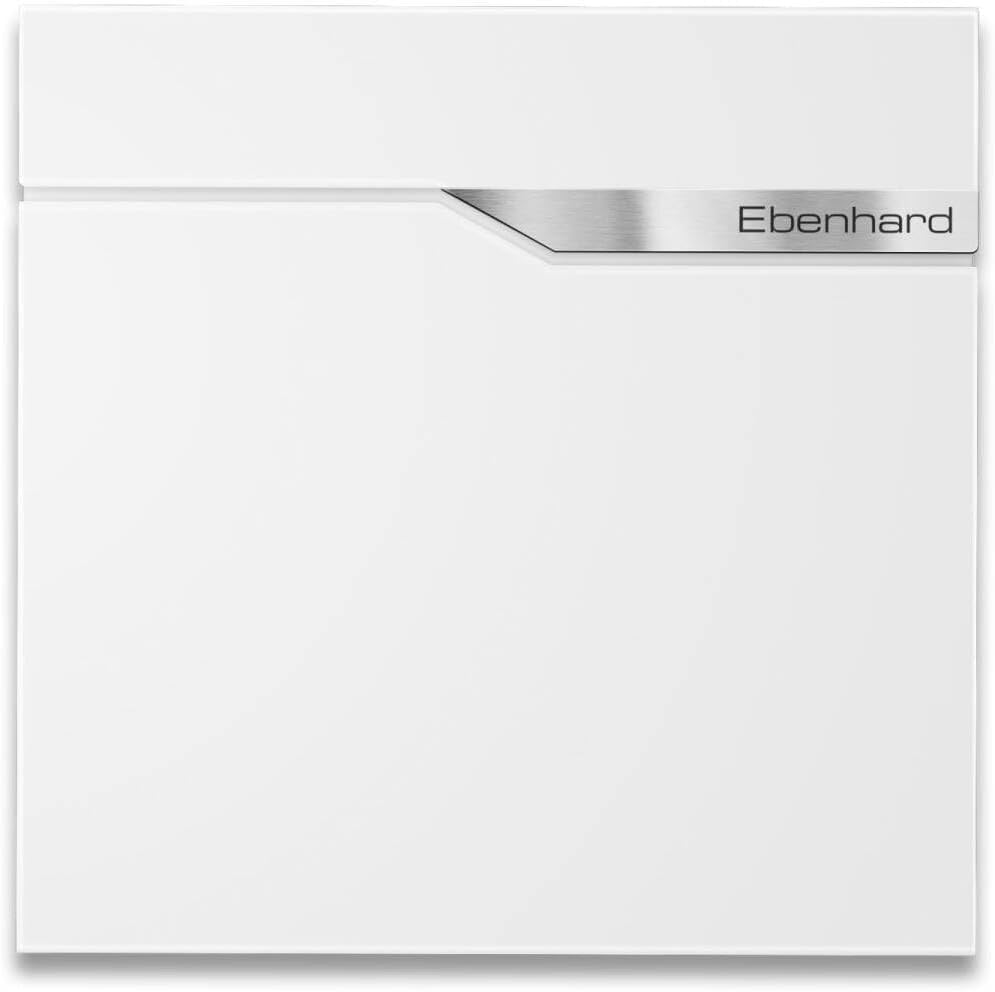 Metzler® Standbriefkasten mit Zeitungsfach und Edelstahl-Namensschild in Weiss RAL 9016 witterungsbe