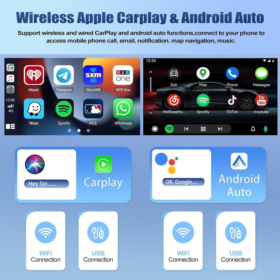 CAMECHO Android Radio für VW Golf 5 Golf 6 Polo Skoda Seat, 7 Zoll Bildschirm Autoradio 2 DIN mit Na