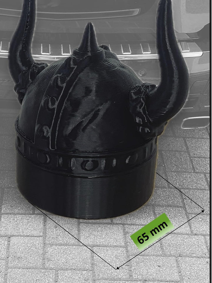 Generisch Anhängerkupplung Abdeckung Wikinger - Kappe Schutzkappe für 50mm Kugelkopf Motiv: Wikinger