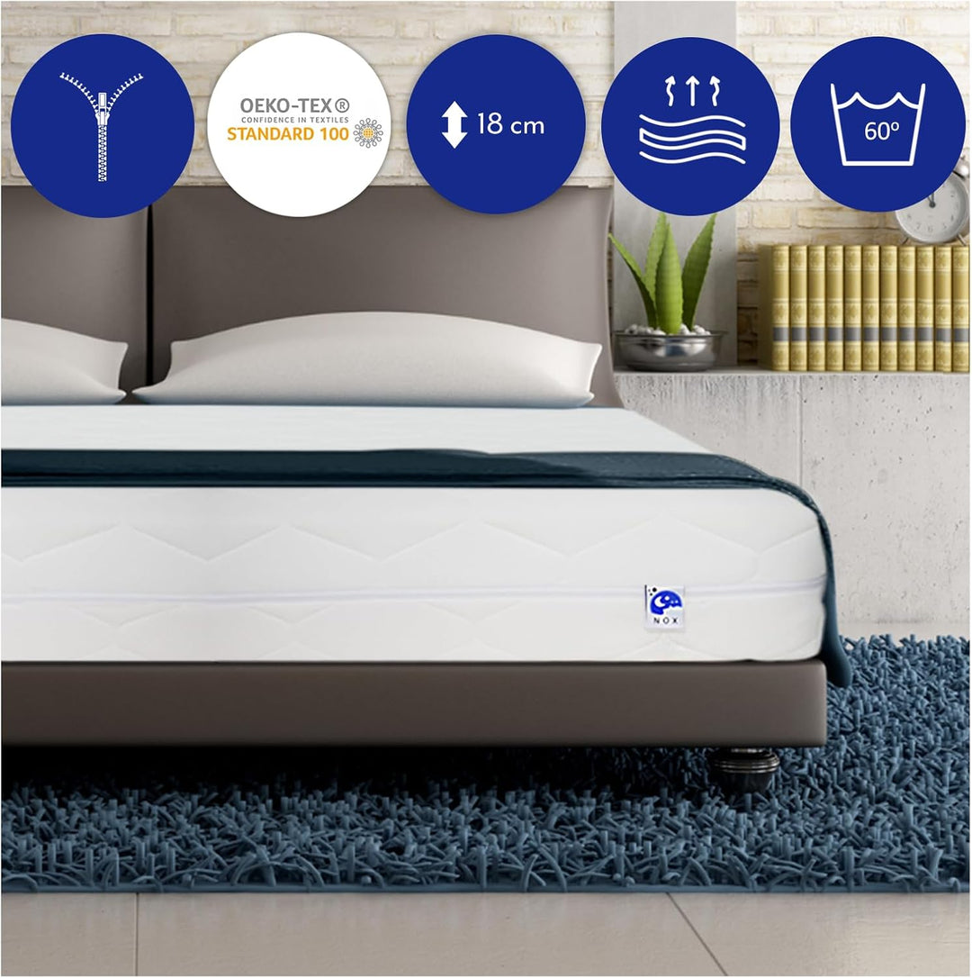 TULENA NOX Taschenfederkern Matratze 80x200 Federkernmatratze H2 + H3 Basic 17cm hoch| Probeschlafen