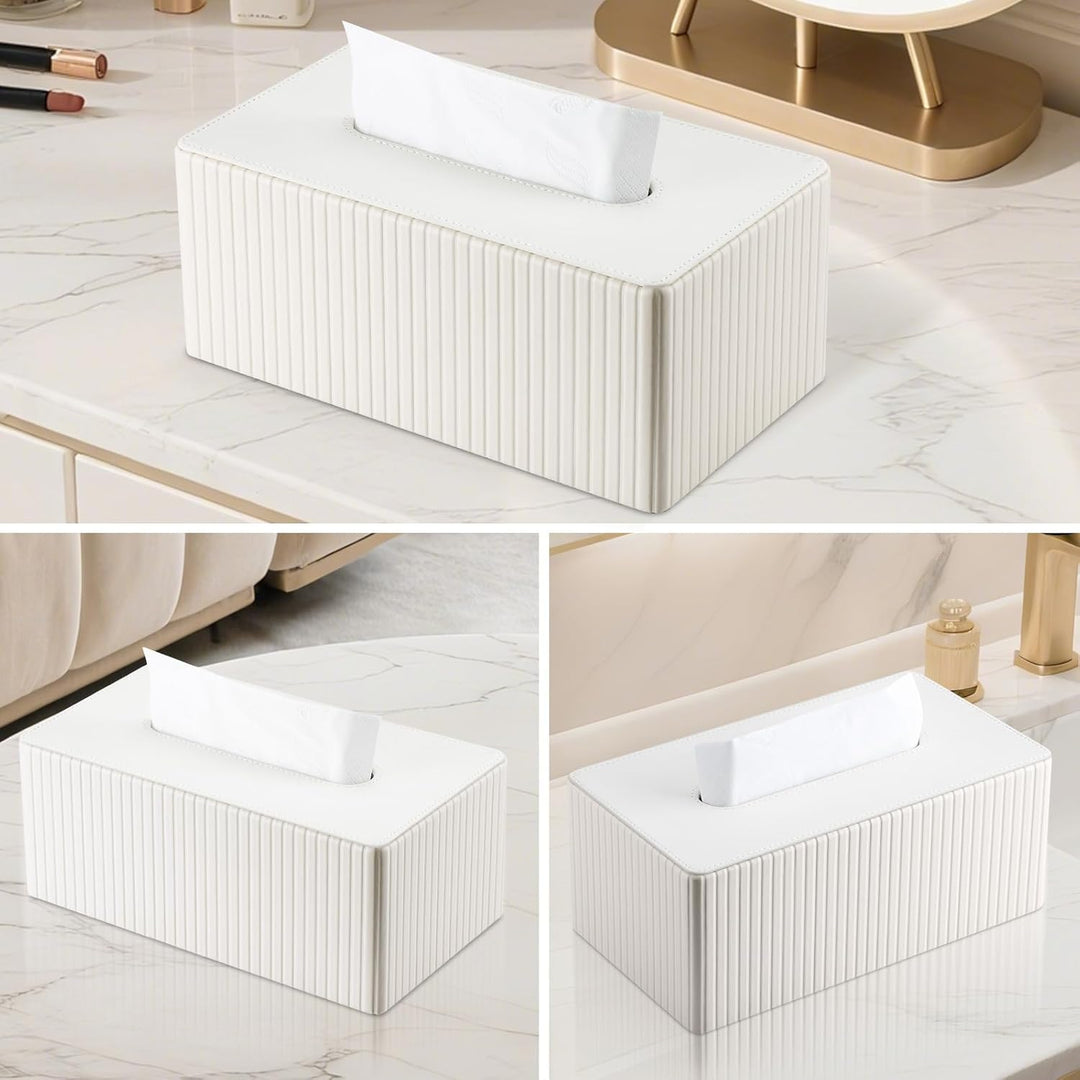 KINGFOM Kosmetiktücherbox Taschentuchbox, Rechteckige Tissue Box Tücherbox für Wohnzimmer, Badezimme