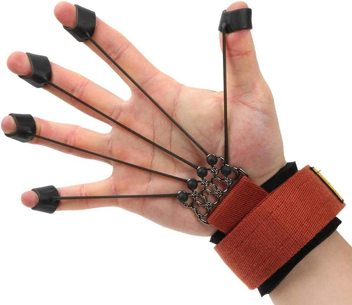 Faruxue Fingertrainer - Finger und Hand Extensor Trainer Exerciser mit Widerstandsband Stretcher Stä