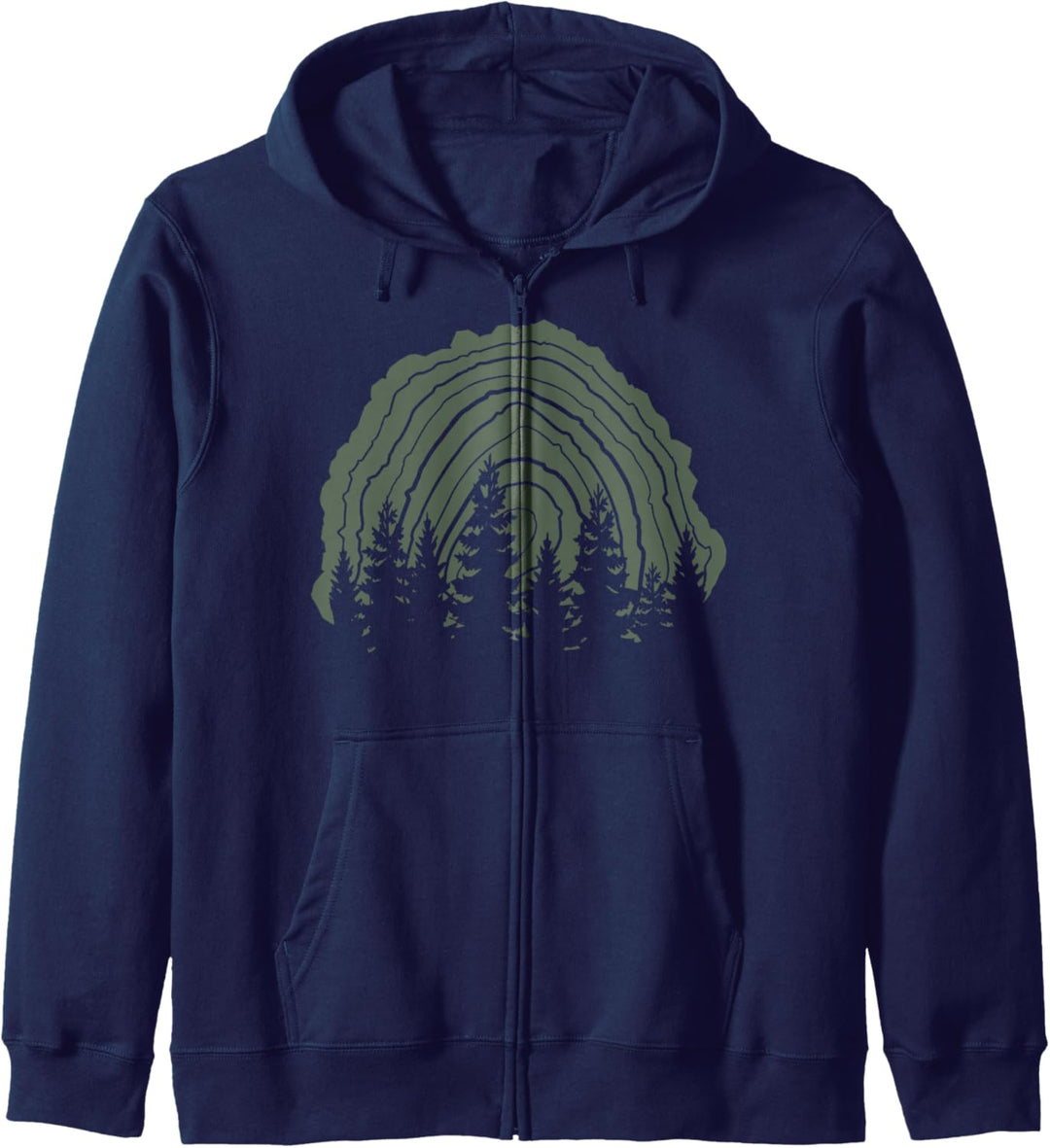 Wood Stump Tree Line Silhouette Kapuzenjacke