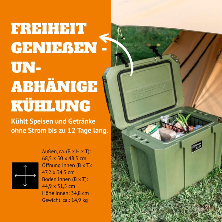Petromax Kühlbox, Passive Kühlung, Eiskühldauer bis zu 12 Tage, in verschiedenen Grössen & Farben 25