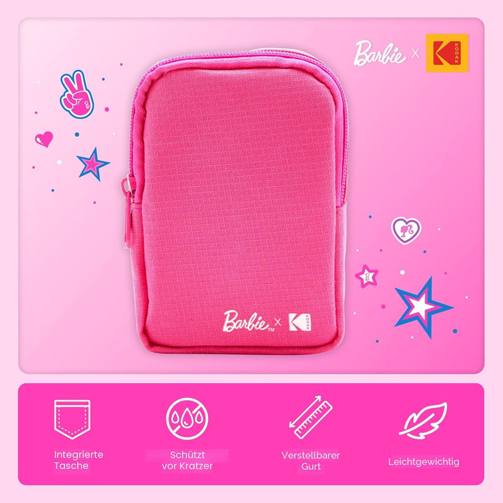 Kodak x Barbie Printomatic Sofortbildkamera – Geschenk-Bundle: Iconic Style + Barbie Kameratasche, F