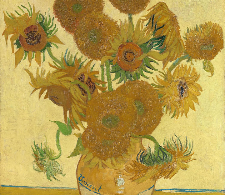 Vincent Van Gogh - Sonnenblumen I Herdabdeckplatte & Spritzschutz aus Echtglas | Für Herd-Kochfelder
