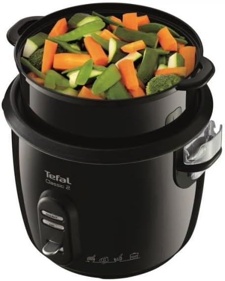 Tefal RK103811 Reiskocher Classic, schwarz-metallic, Noir