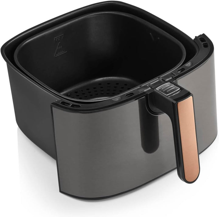 Arzum 6L Heissluftfritteuse Schwarz, 8 voreingestellte Kochprogramme Airfryer ölfreies, gesundes Fri