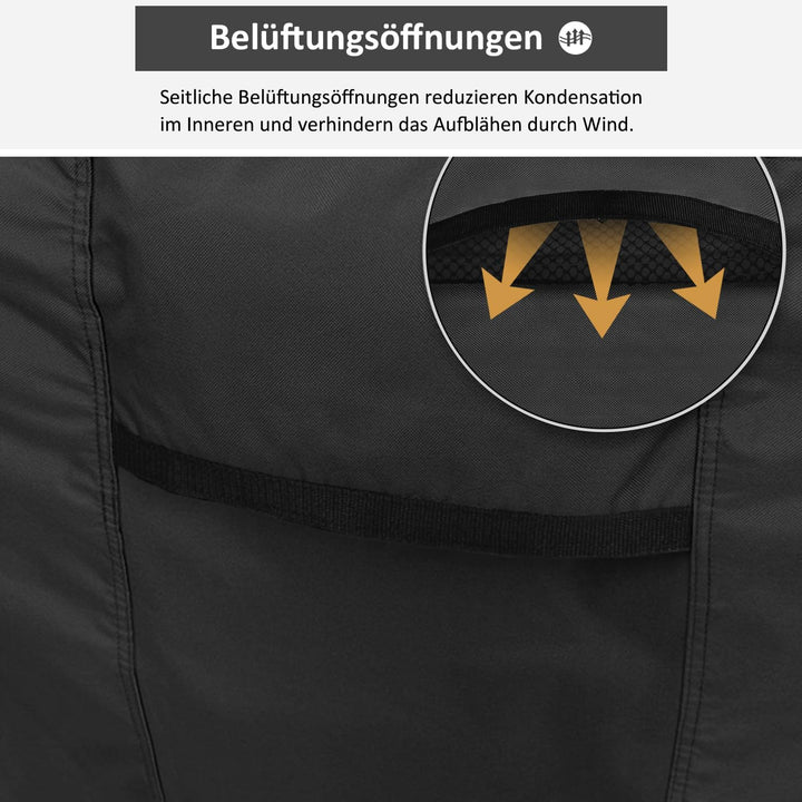 Dokon Abdeckung für Gartenmöbel Wasserdicht, 230x165x74cm, Gartentisch Schutzhülle mit Belüftungsöff