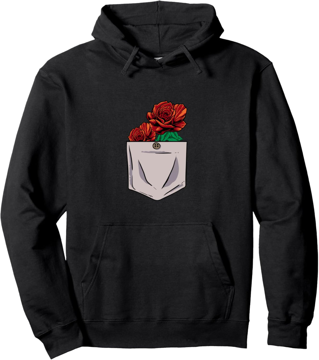 Rosen Hobbygärtner Gärtner - Garten Brusttaschen Rose Pullover Hoodie