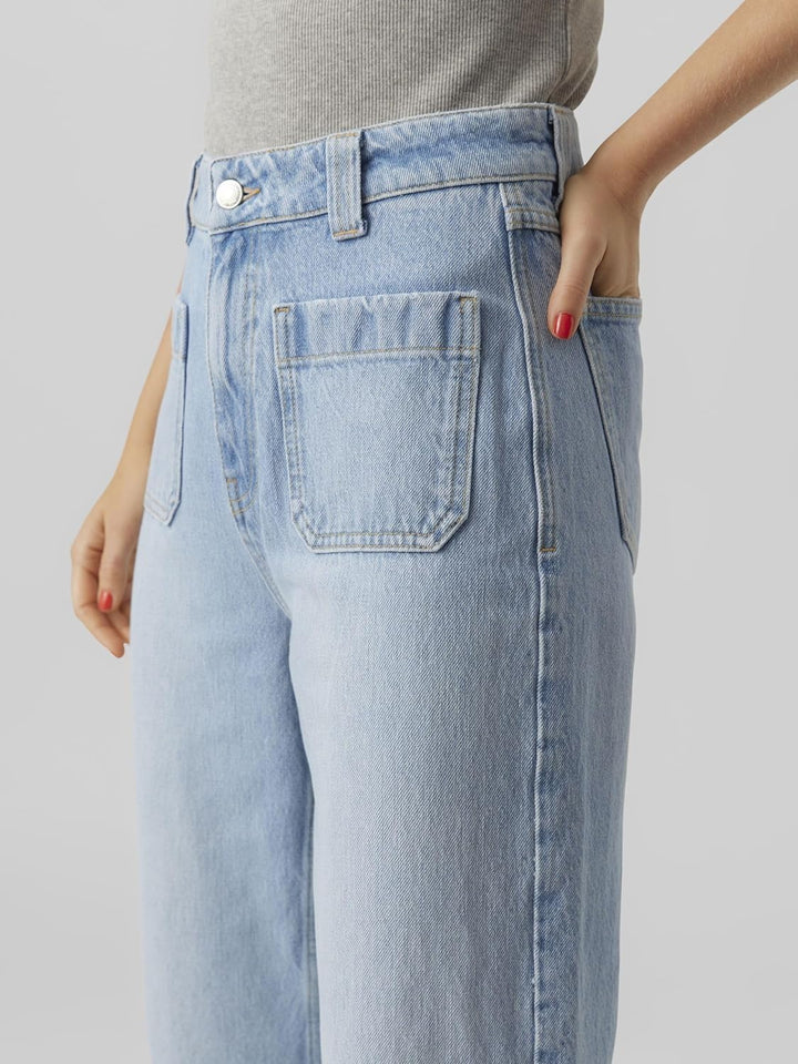 VERO MODA Damen Jeans 28W / 32L Light Blue Denim, 28W / 32L Light Blue Denim