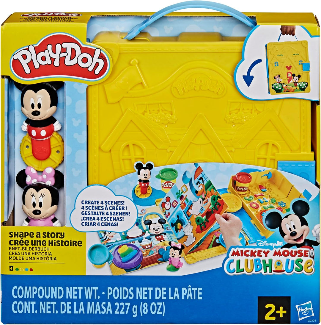 Play-Doh Disney Junior Knet-Bilderbuch Spielset, aufbewahren & mitnehmen, Vorschulspielzeug zum Knet